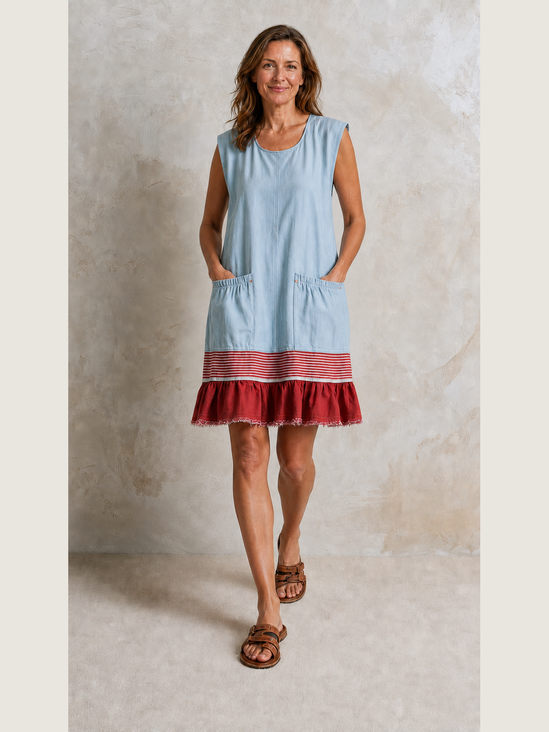 Hazel | Ruffle Hem Tunic Dress