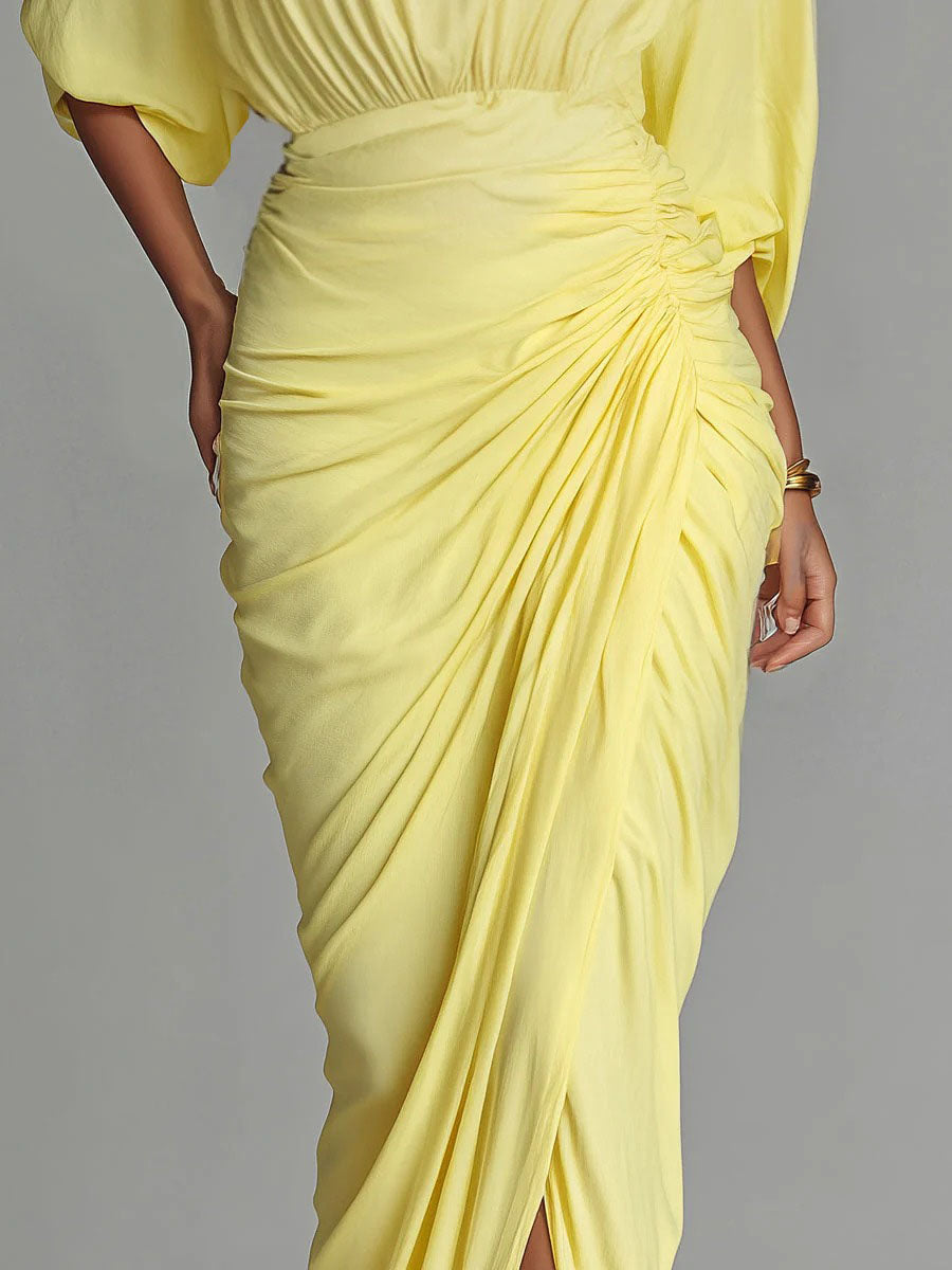 Marlene | Draped Maxi Dress