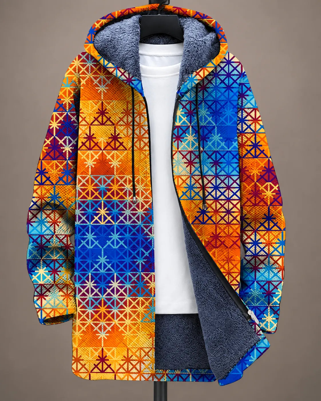 Vivienne Rainbow Checkered Hooded Jacket