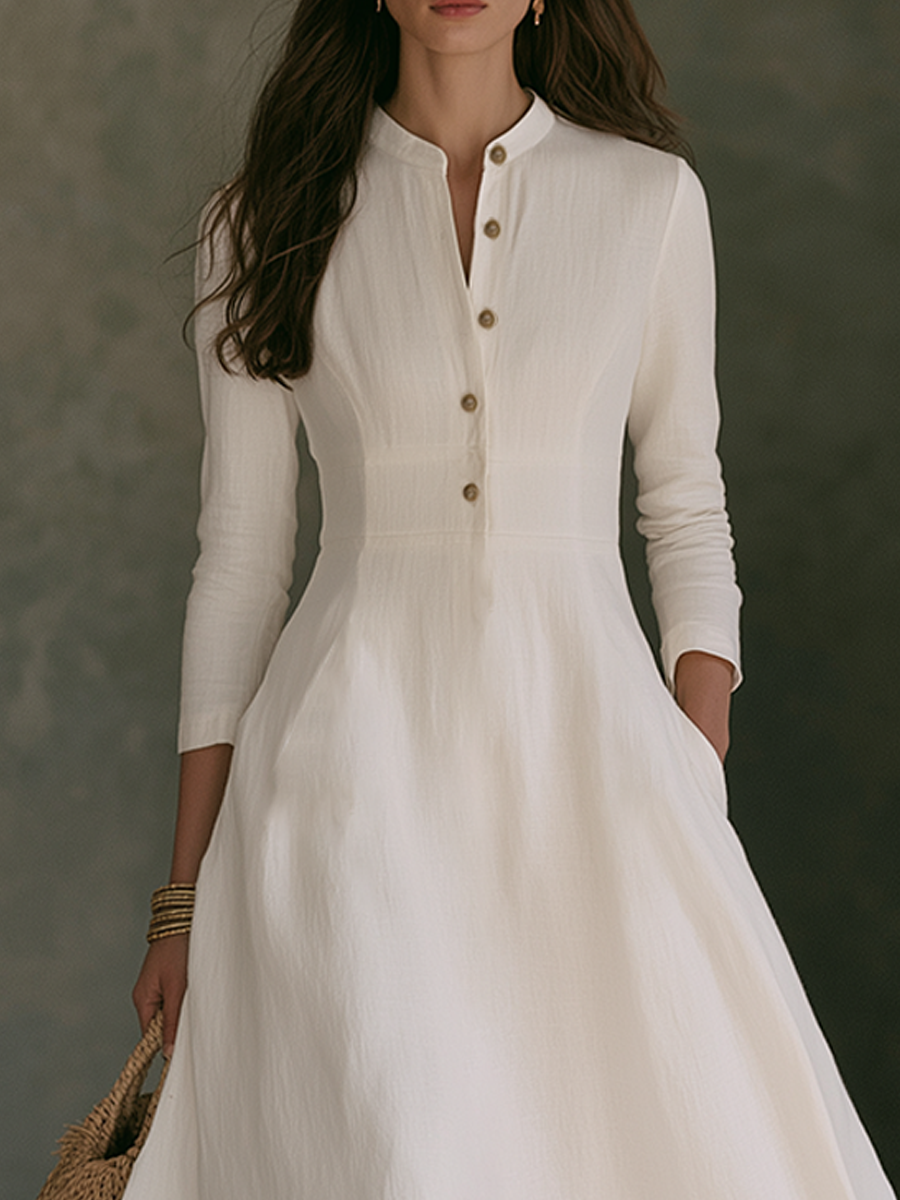 Thelma | Linen A-Line Maxi Dress
