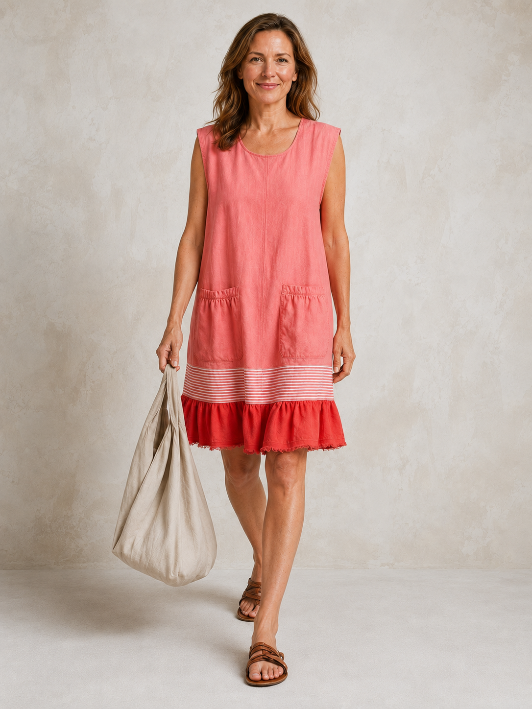 Hazel | Ruffle Hem Tunic Dress
