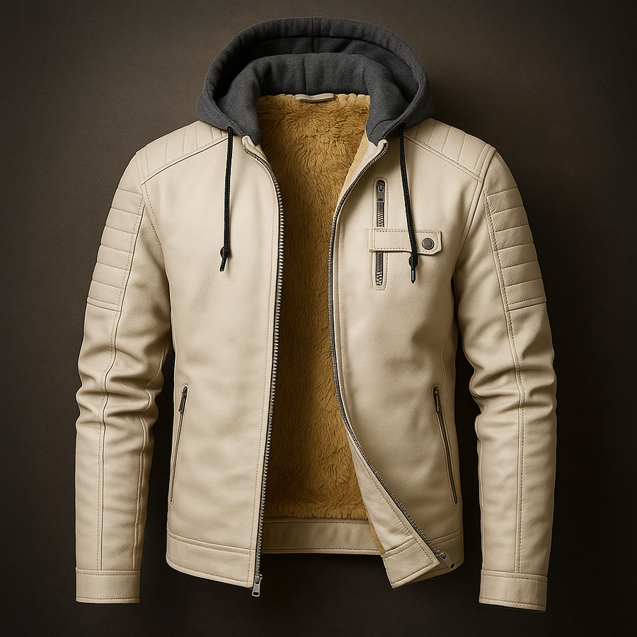 David – Hooded Leather Jacket