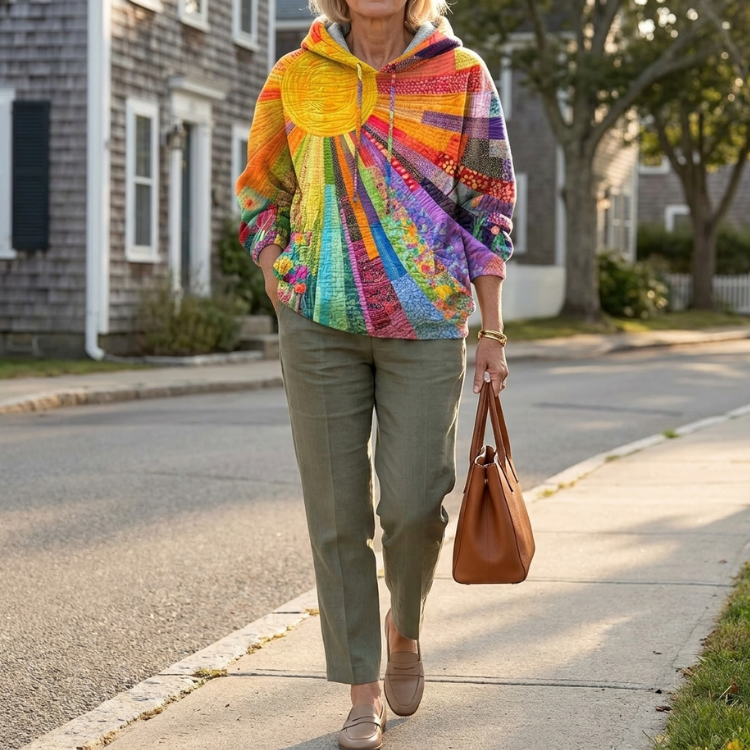 Amanda | Wildflower Quilted Hoodie