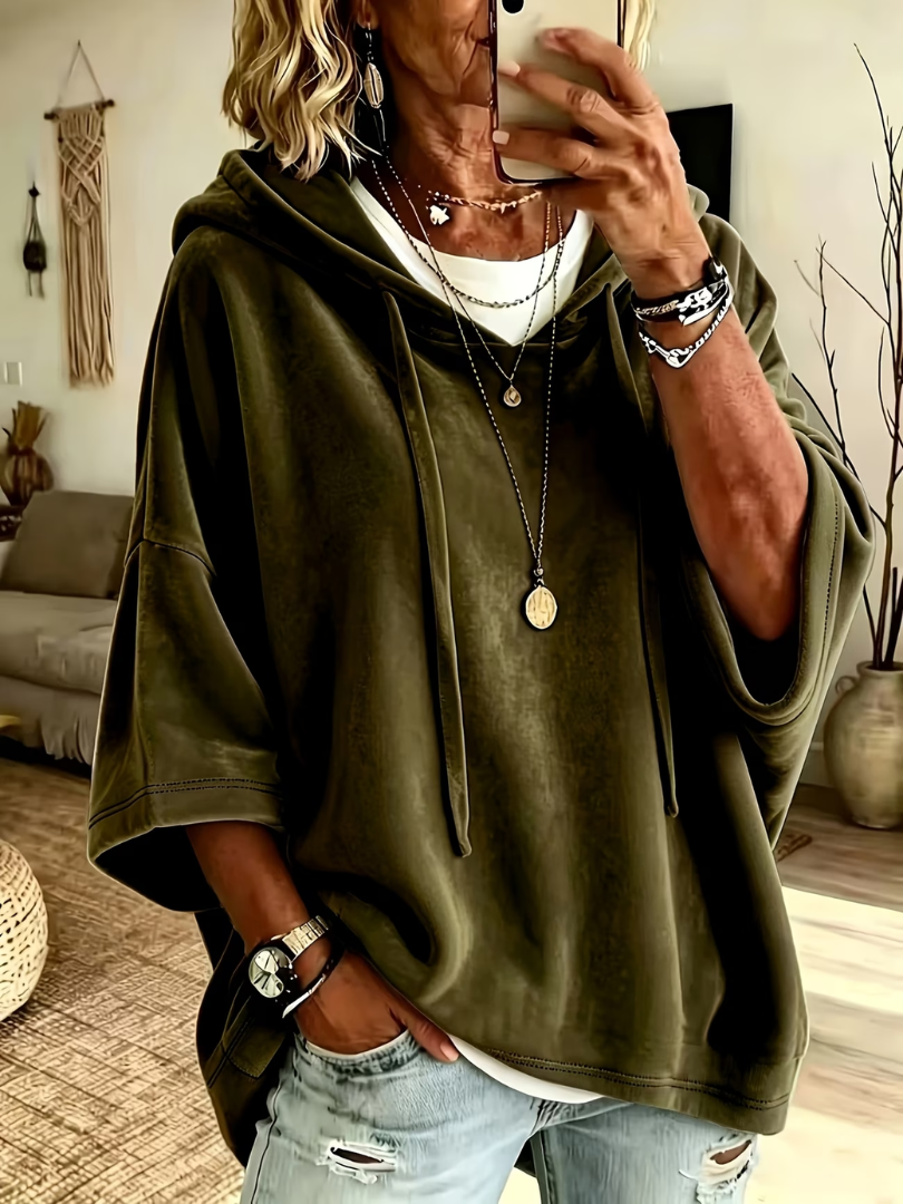 Luana | Oversized Poncho Hoodie