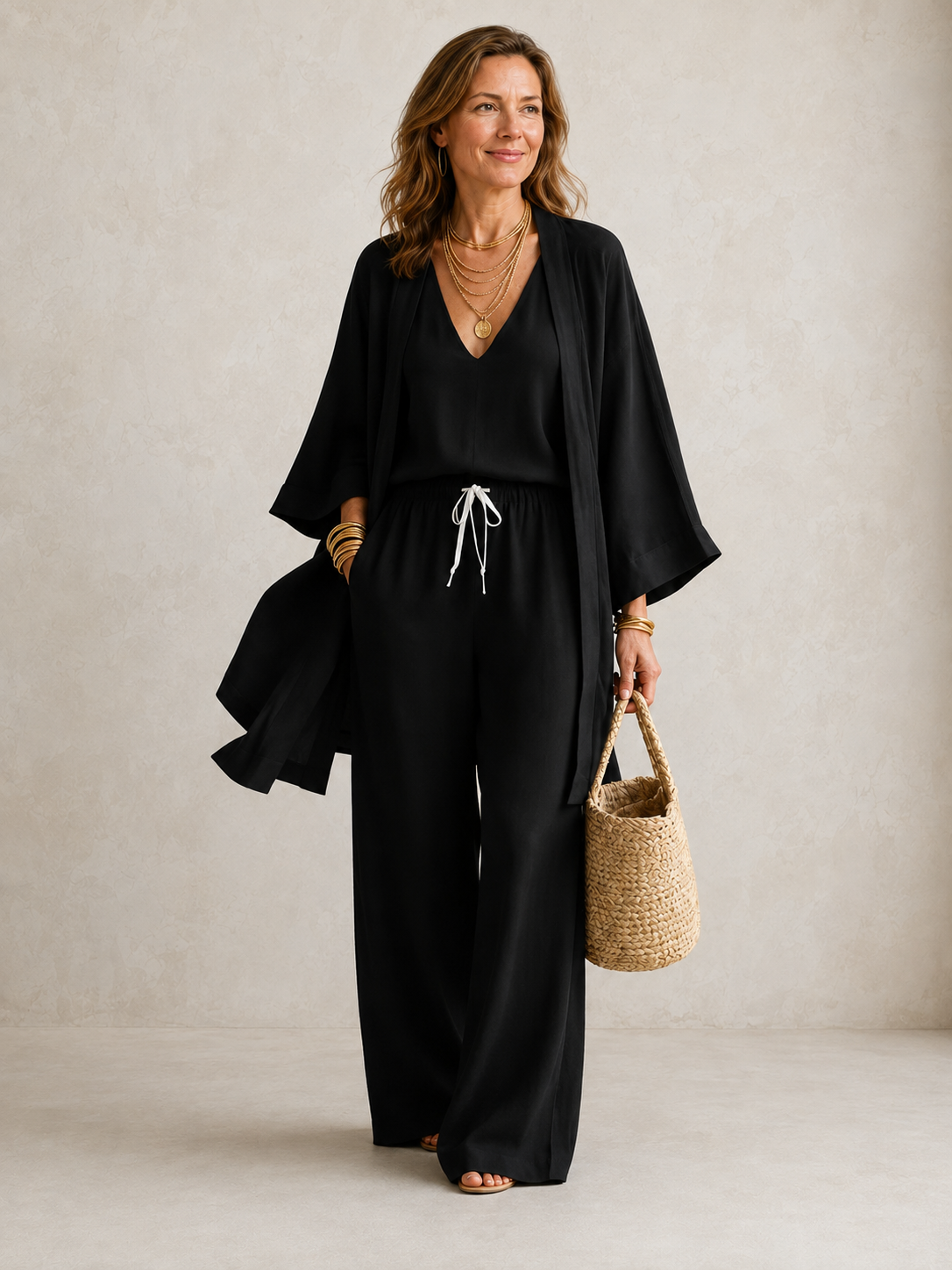 Elena | 3-Piece Linen Look Set