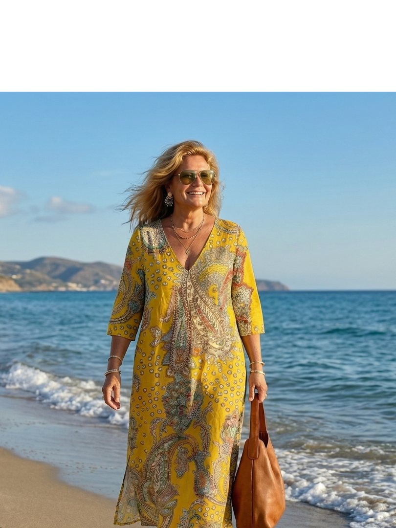 Rowan | Soft Paisley Midi Dress