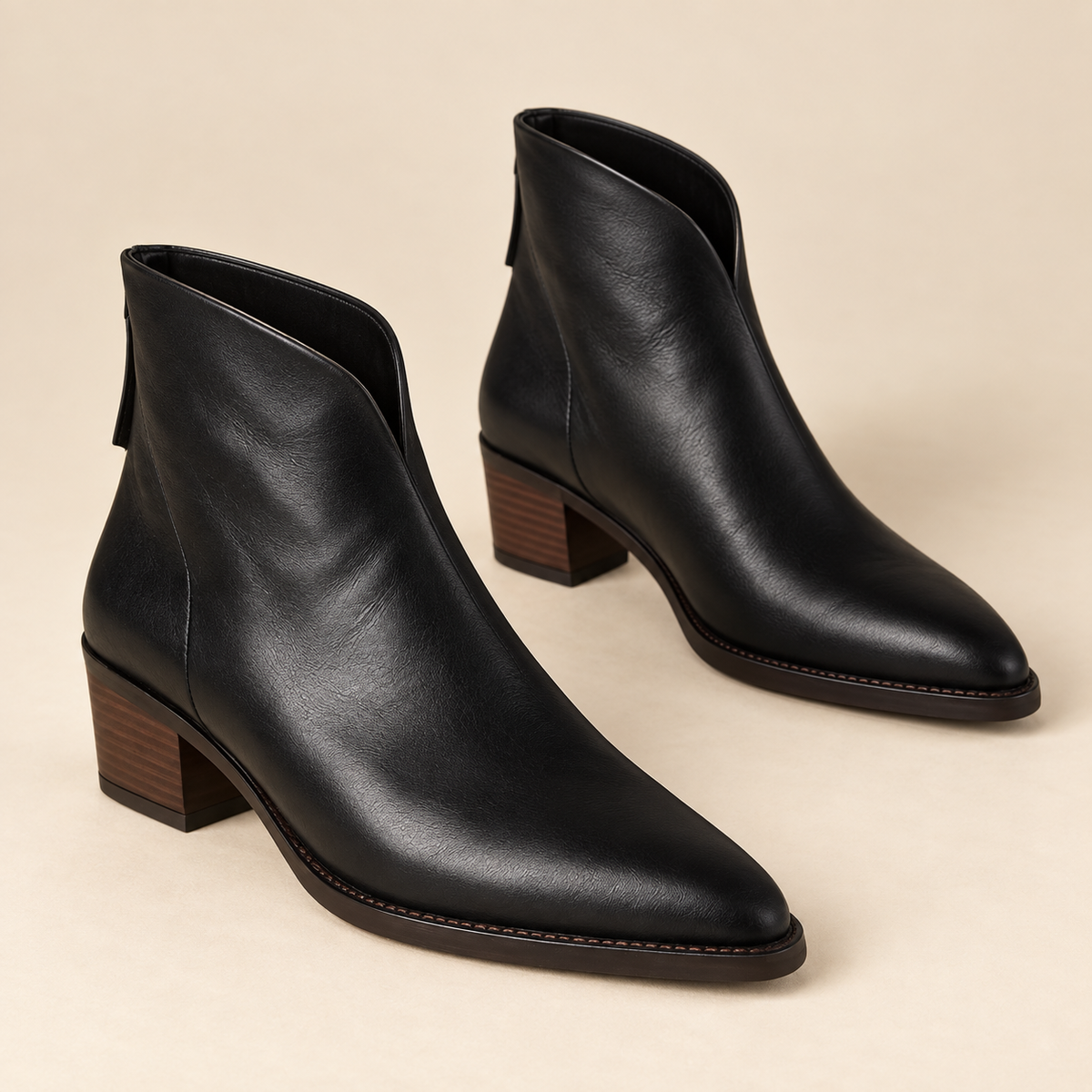 Viela | Premium Pointed-Toe Ankle Boots