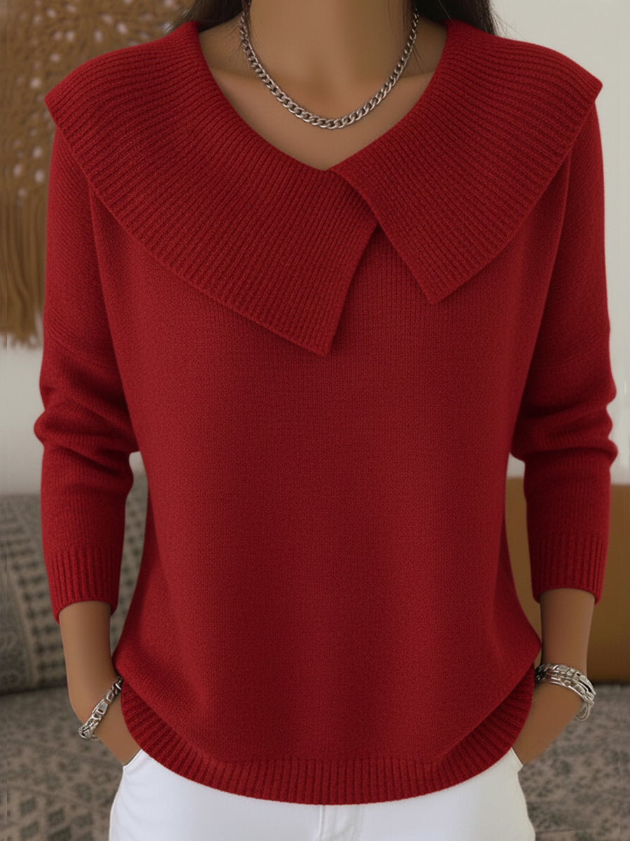 Sunnora | Warm Sweater with Collar