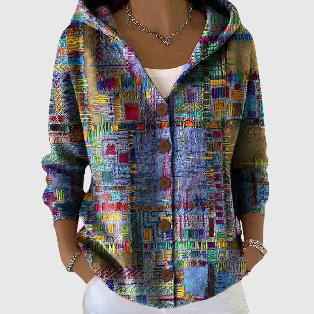 Elaine | Comfortable Knitted Cardigan with Hood