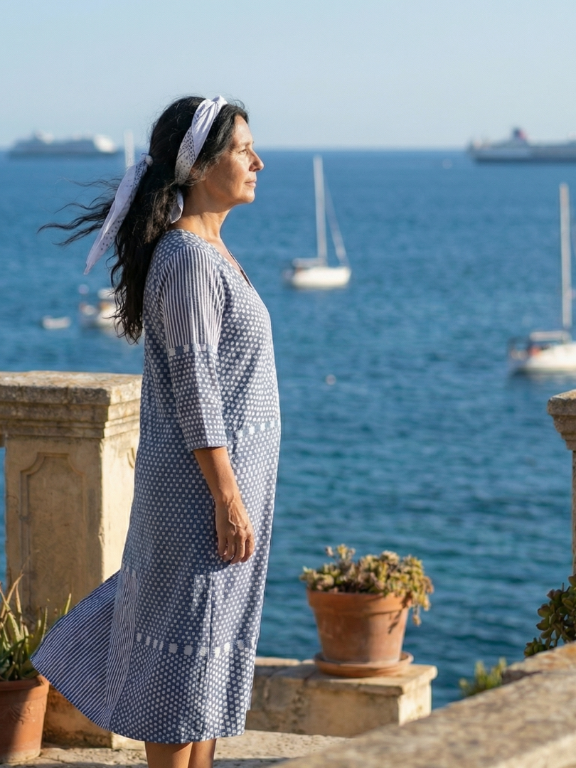 Nolan | Fit Patchwork Midi Dress