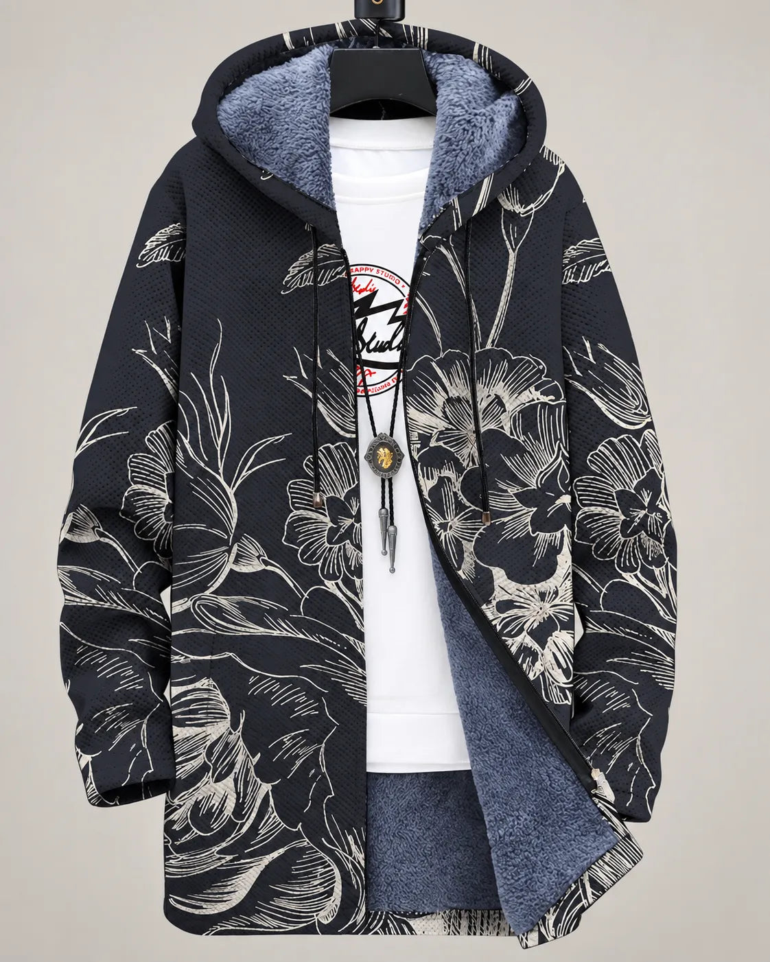 Rosalie Botanical Sketch Hooded Jacket
