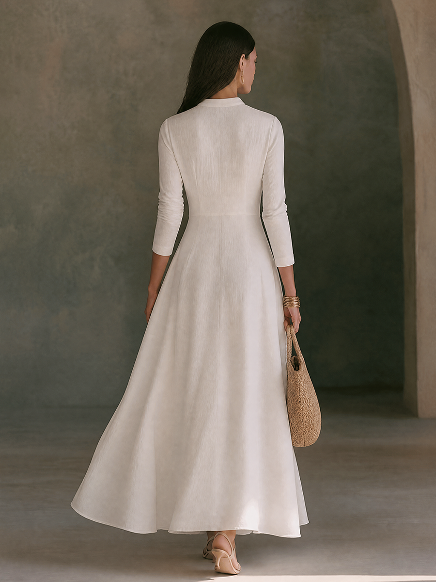 Thelma | Linen A-Line Maxi Dress