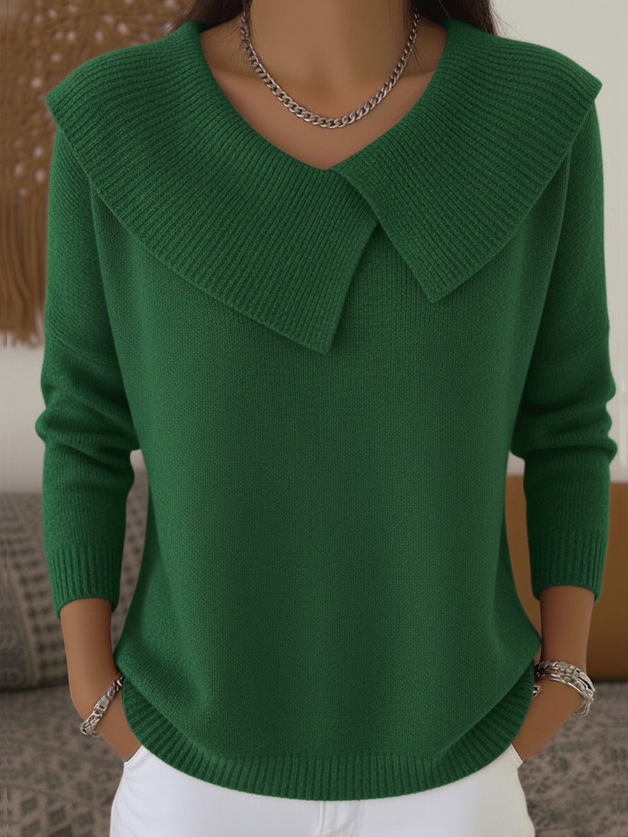 Sunnora | Warm Sweater with Collar