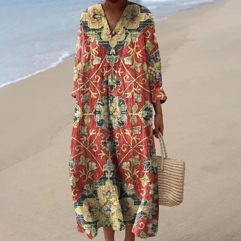 Georgia - Vintage Ethnic Print Dress