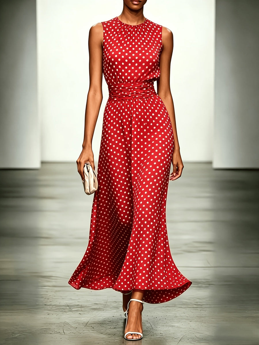 Colleen | Polka Dot Maxi Dress