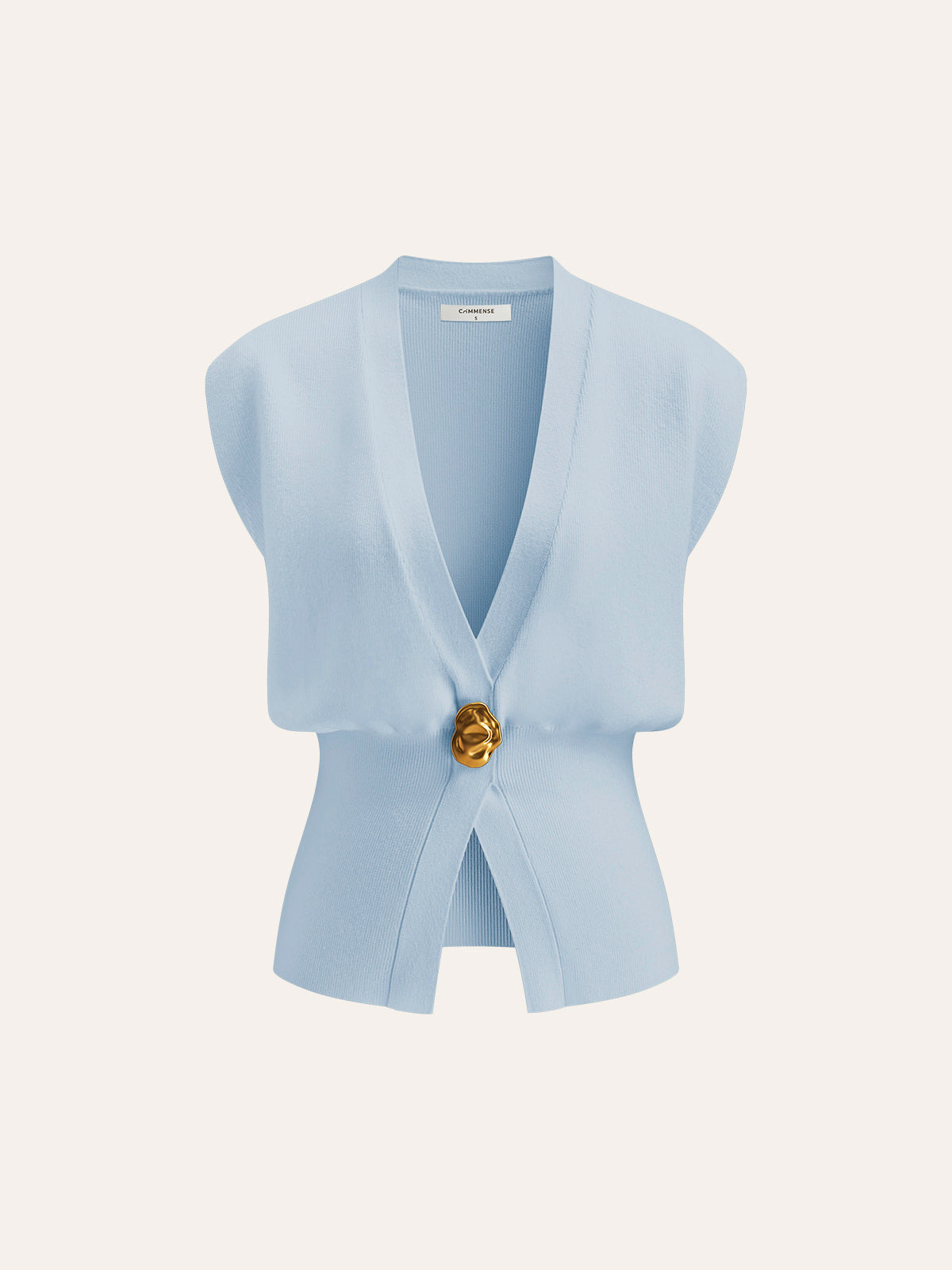 Sweater Vest Women – V Neck Knit Vest with Button Detail, Sleeveless Fall Sweater Top