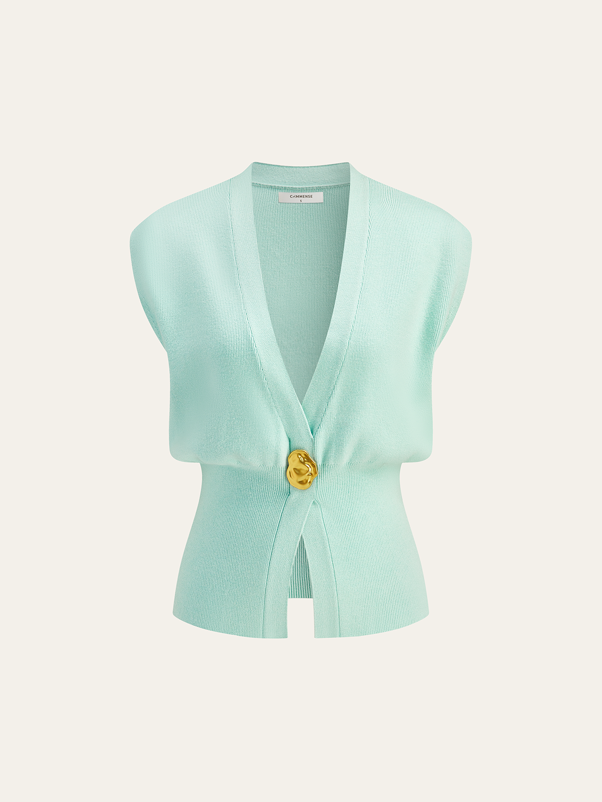 Sweater Vest Women – V Neck Knit Vest with Button Detail, Sleeveless Fall Sweater Top