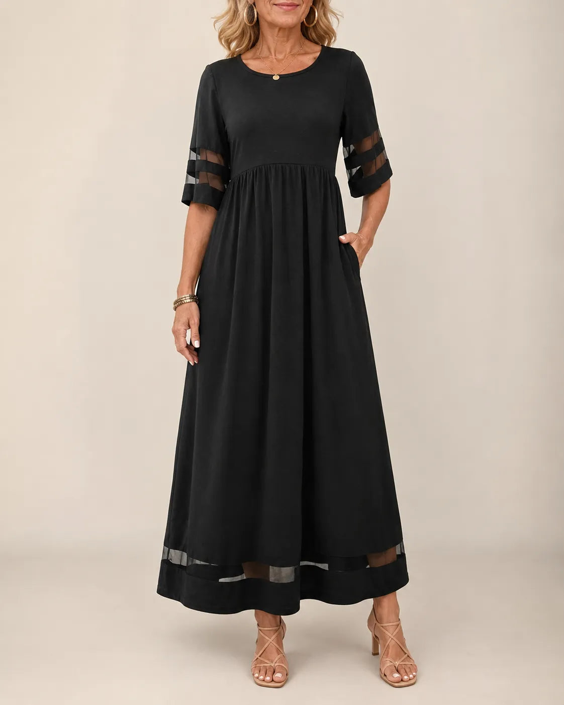 Aubrey | Tummy-Smoothing A-Line Midi Dress
