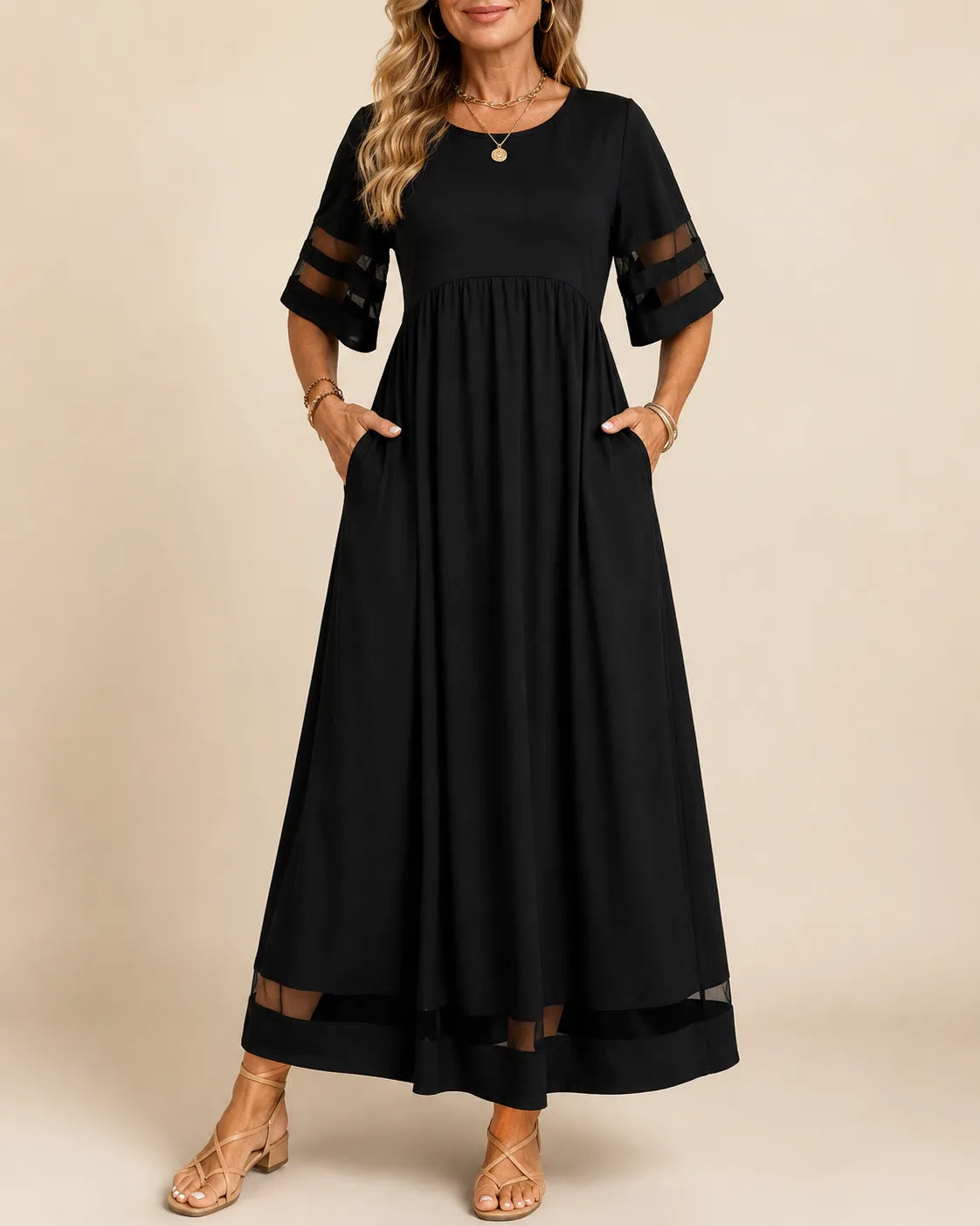 Aubrey | Tummy-Smoothing A-Line Midi Dress