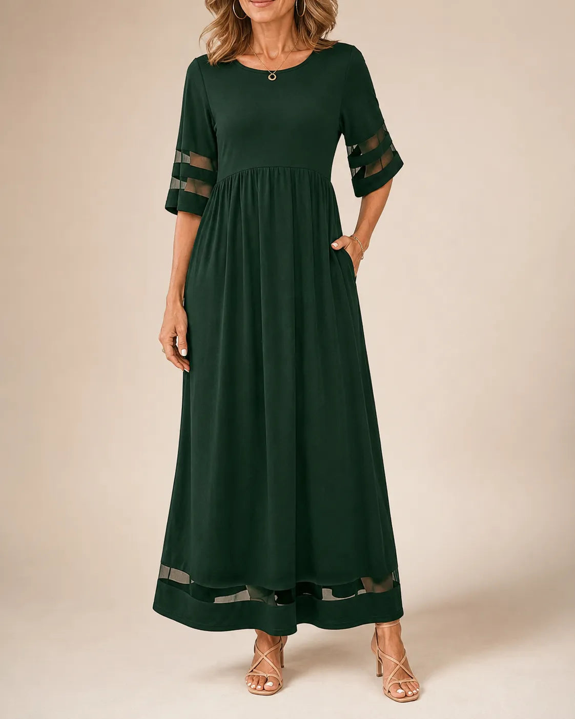 Aubrey | Tummy-Smoothing A-Line Midi Dress