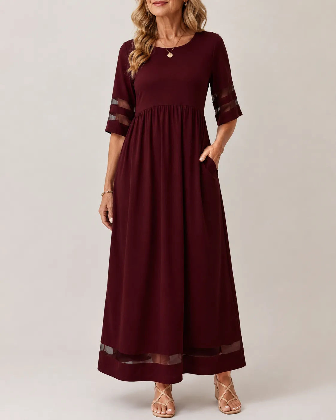 Aubrey | Tummy-Smoothing A-Line Midi Dress
