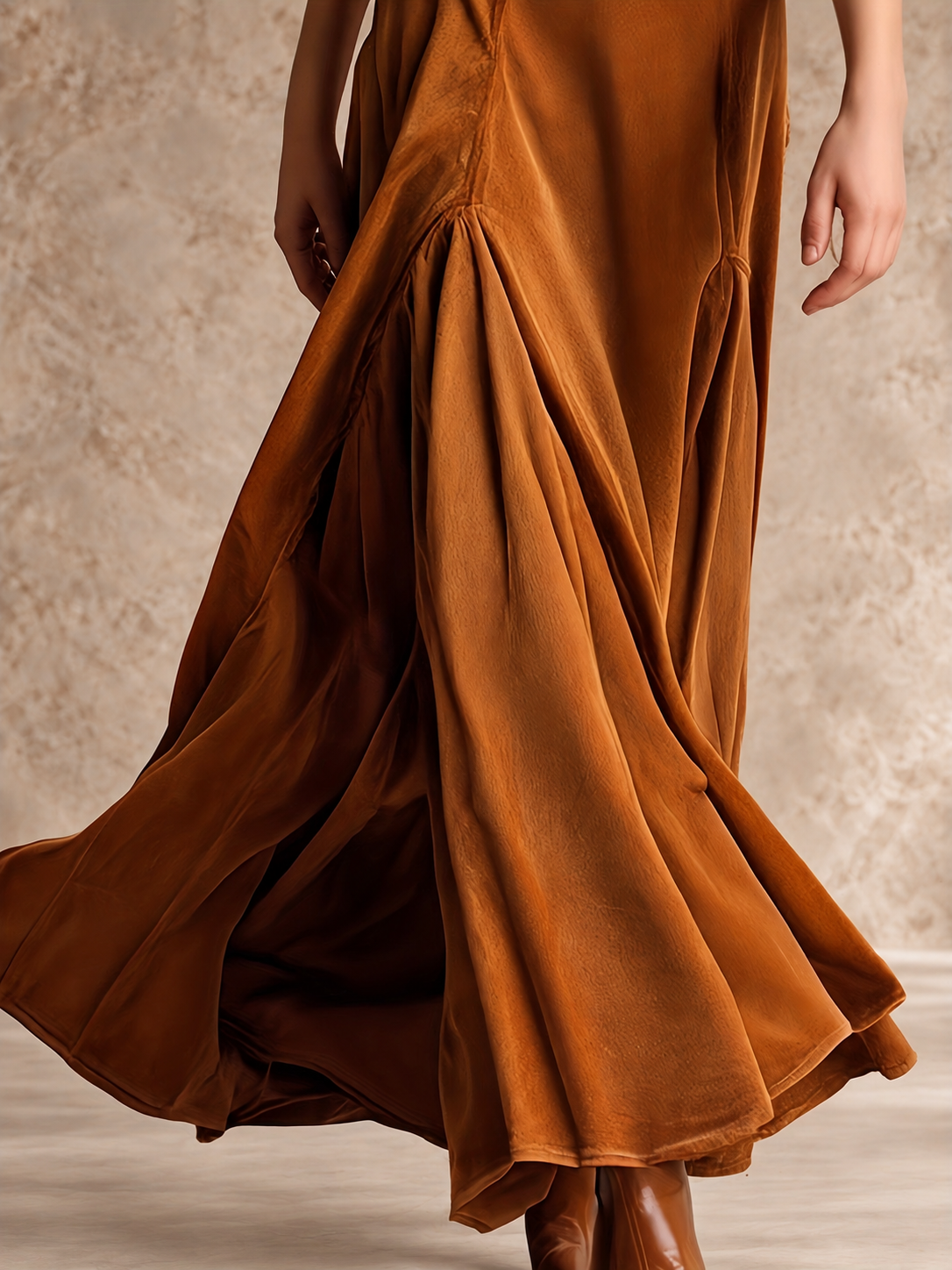 ELOWENNA | ELEGANT BUTTON-FRONT COLLAR DRESS WITH 7/8 SLEEVE