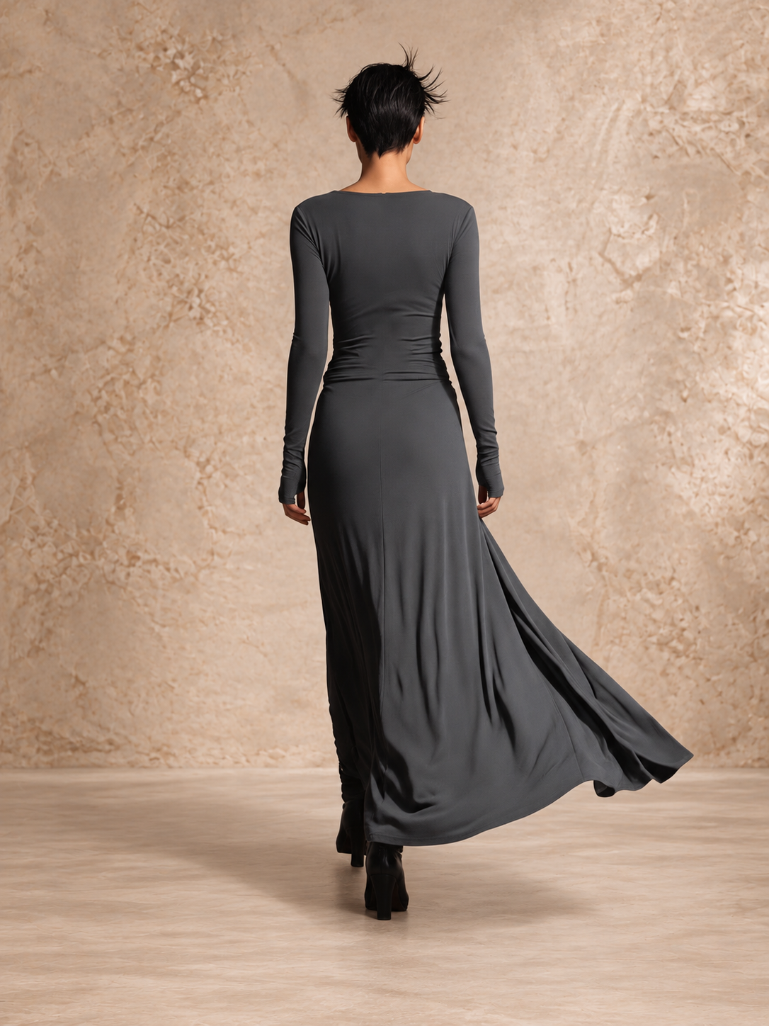 YASMINA | MAXI DRESS WITH SIDE TIE