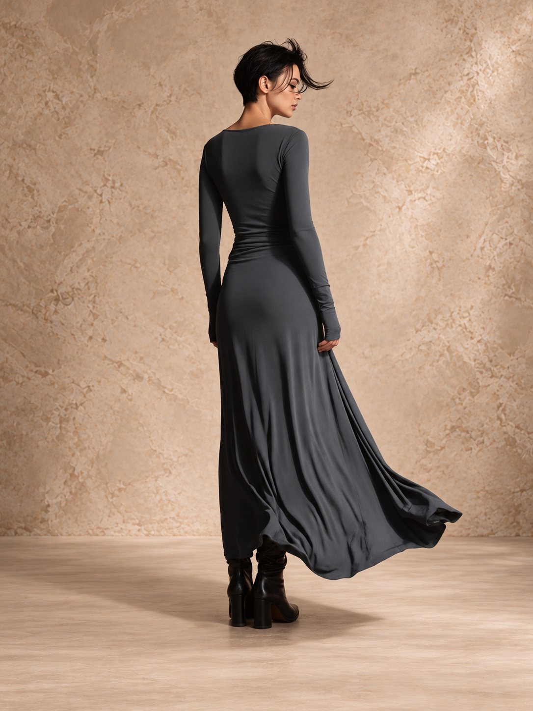 YASMINA | MAXI DRESS WITH SIDE TIE