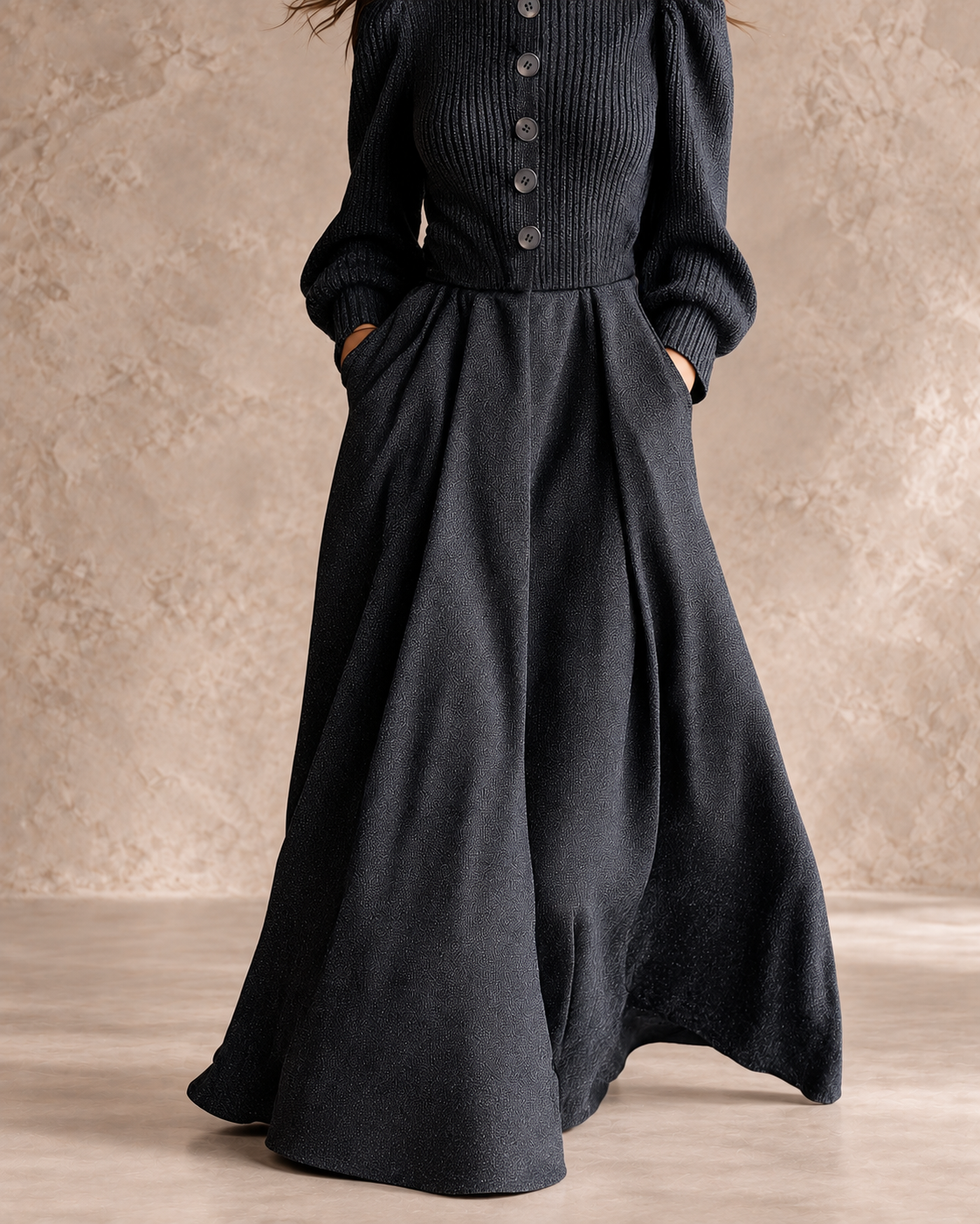NOEL | VINTAGE WINTER DRESS WITH POCKETS