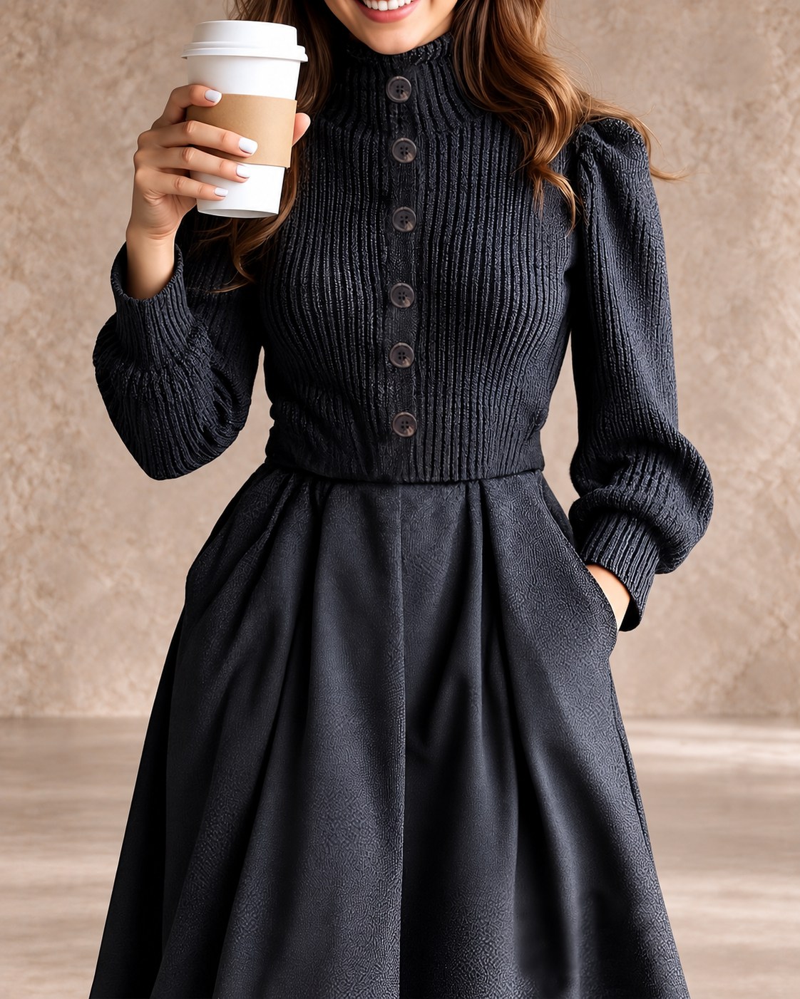NOEL | VINTAGE WINTER DRESS WITH POCKETS