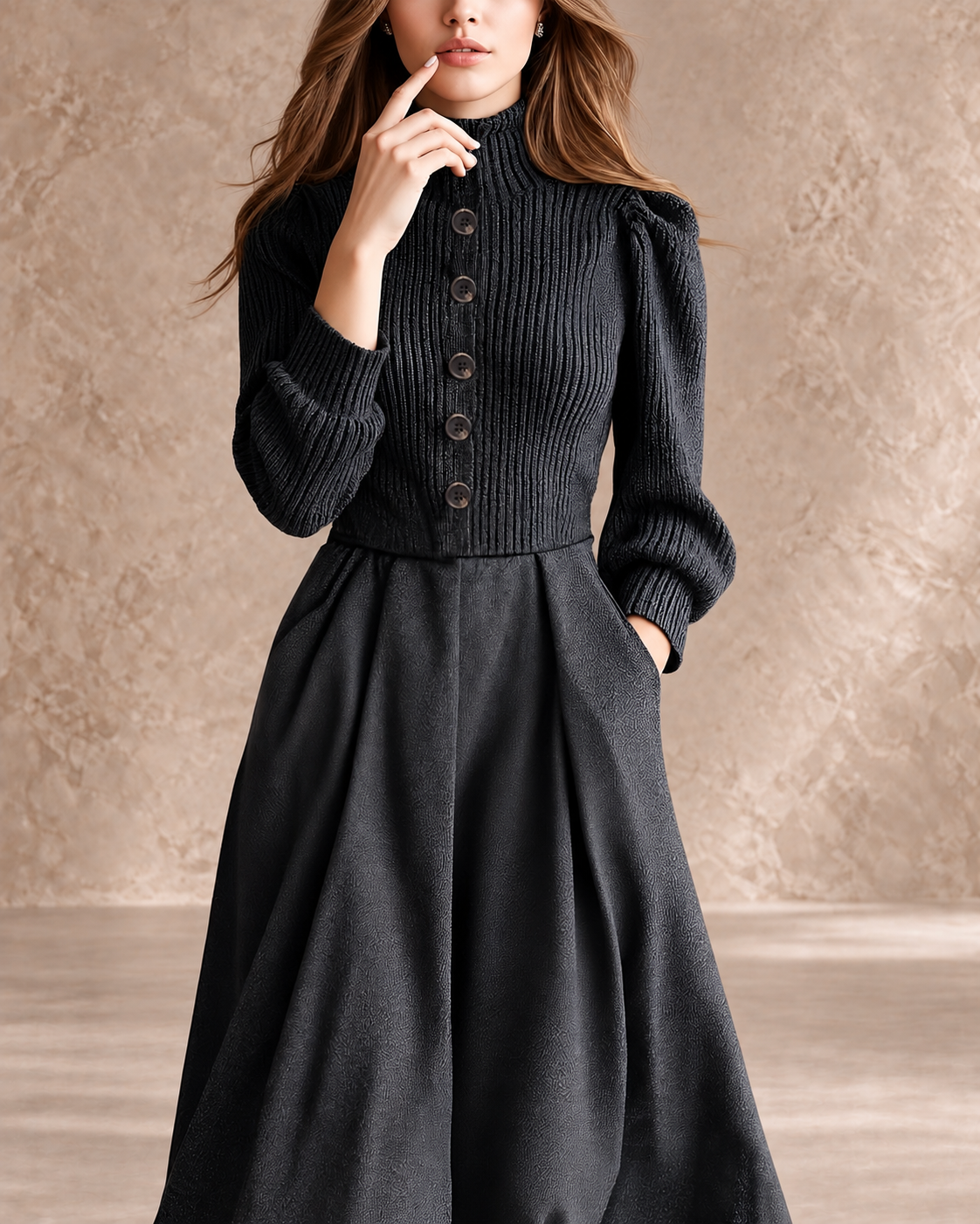 NOEL | VINTAGE WINTER DRESS WITH POCKETS