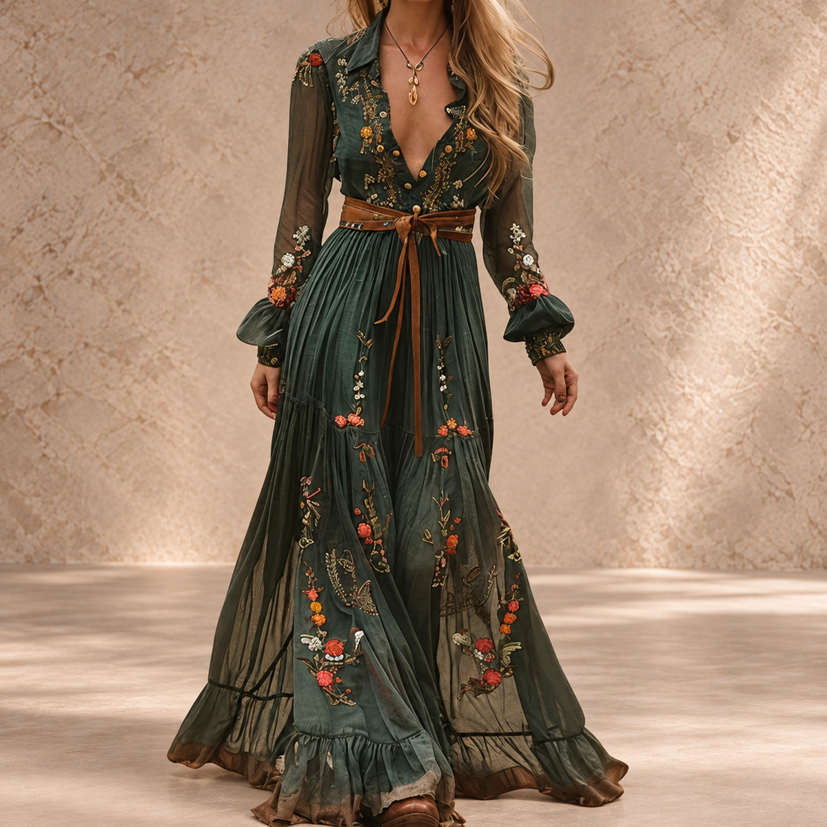 ALINA SOLEIL | ROMANTIC BOHO MAXI DRESS