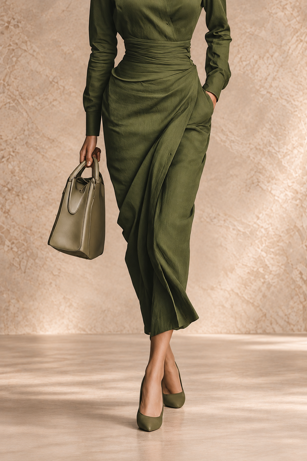 MELIORA | WRAP-STYLE MAXI DRESS