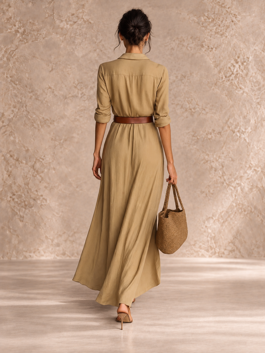 Una | Lapel-Wrap Maxi Dress