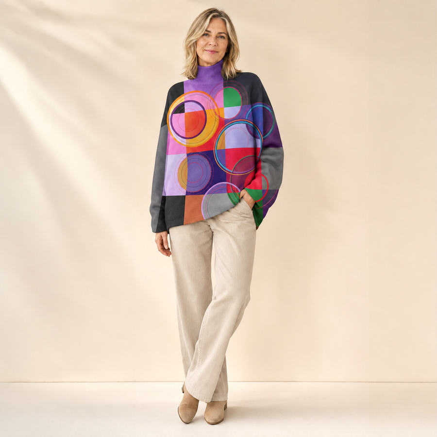 Acacia | Colorblock Turtleneck Sweater
