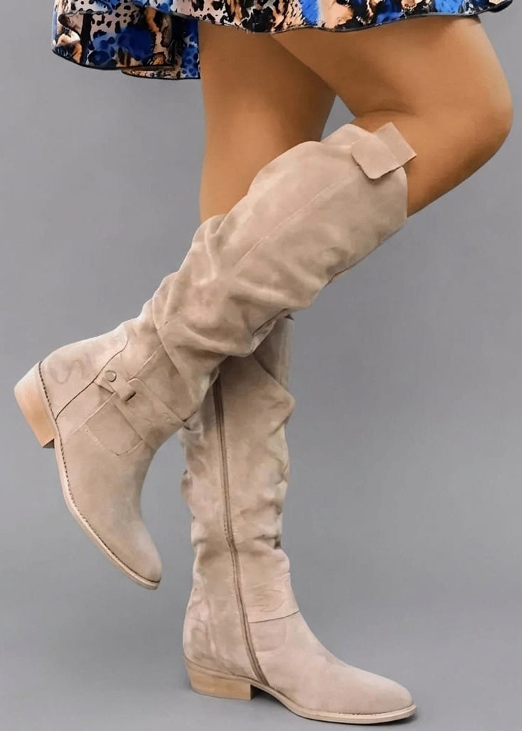 Charlie | Knee-High Low Heel Boots