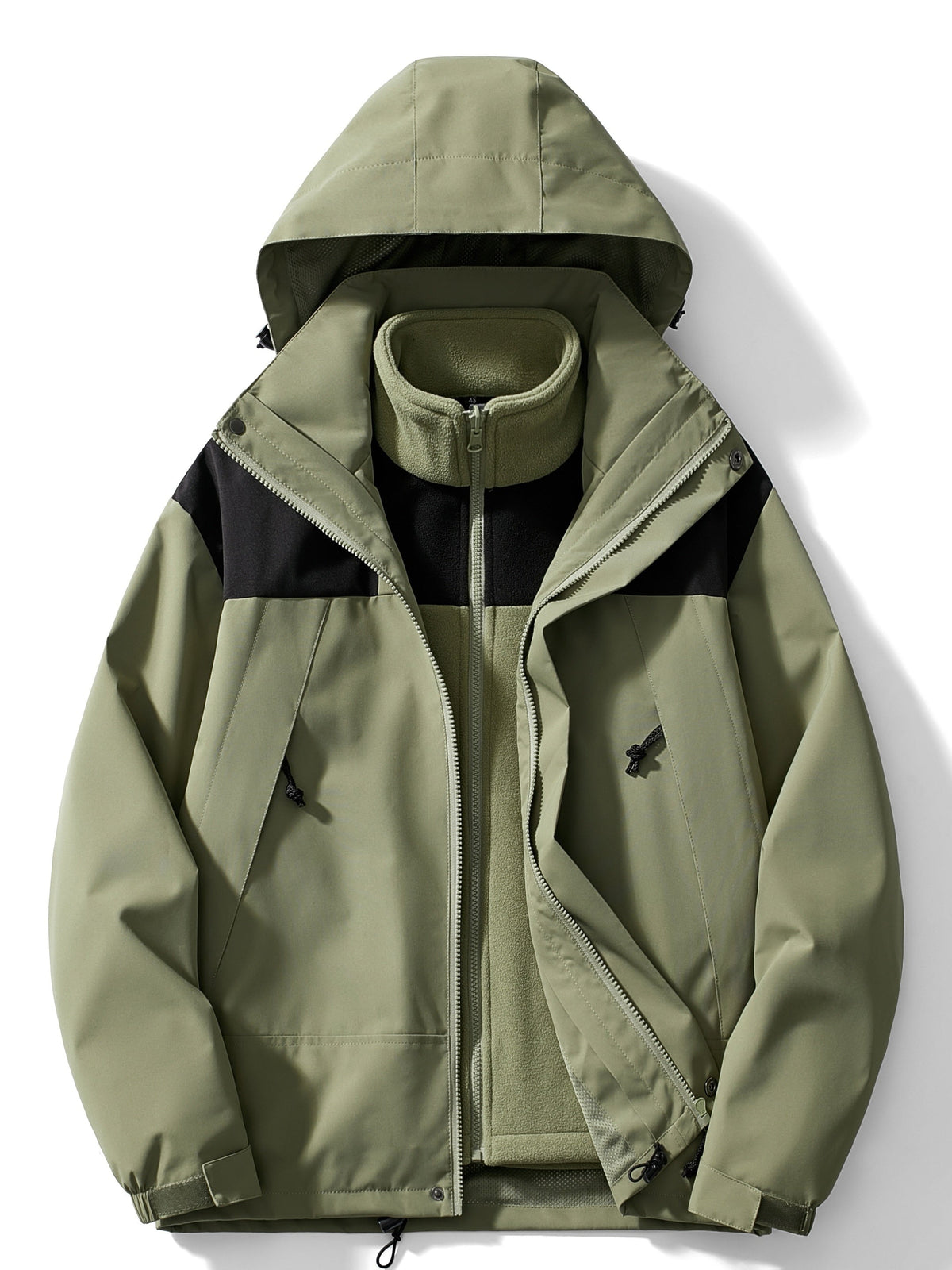 Women's 3-in-1 Fleece Winter Jacket with Hood