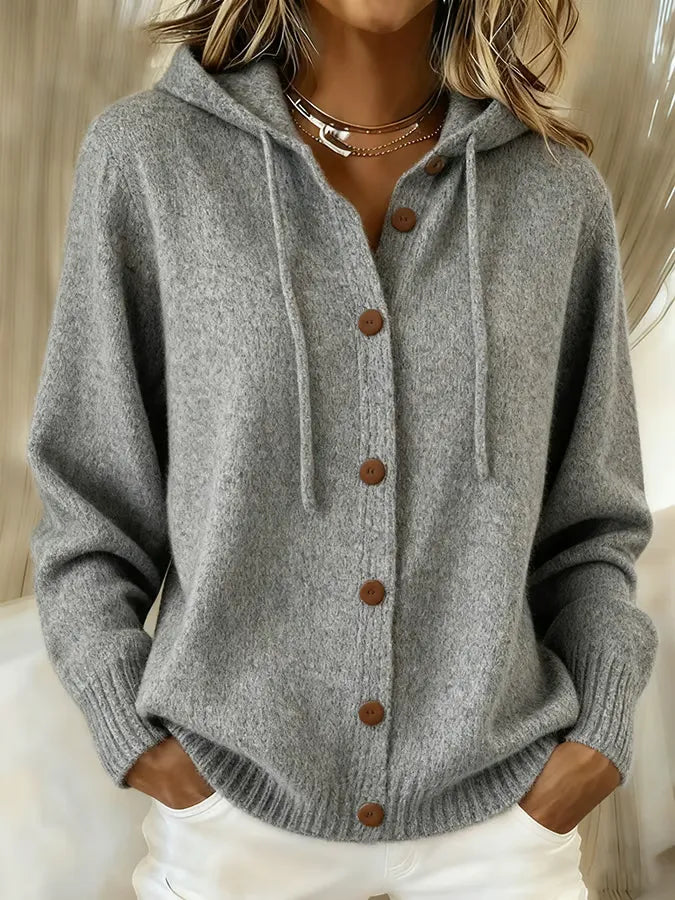 Brenda | Warm Button Cardigan Hoodie