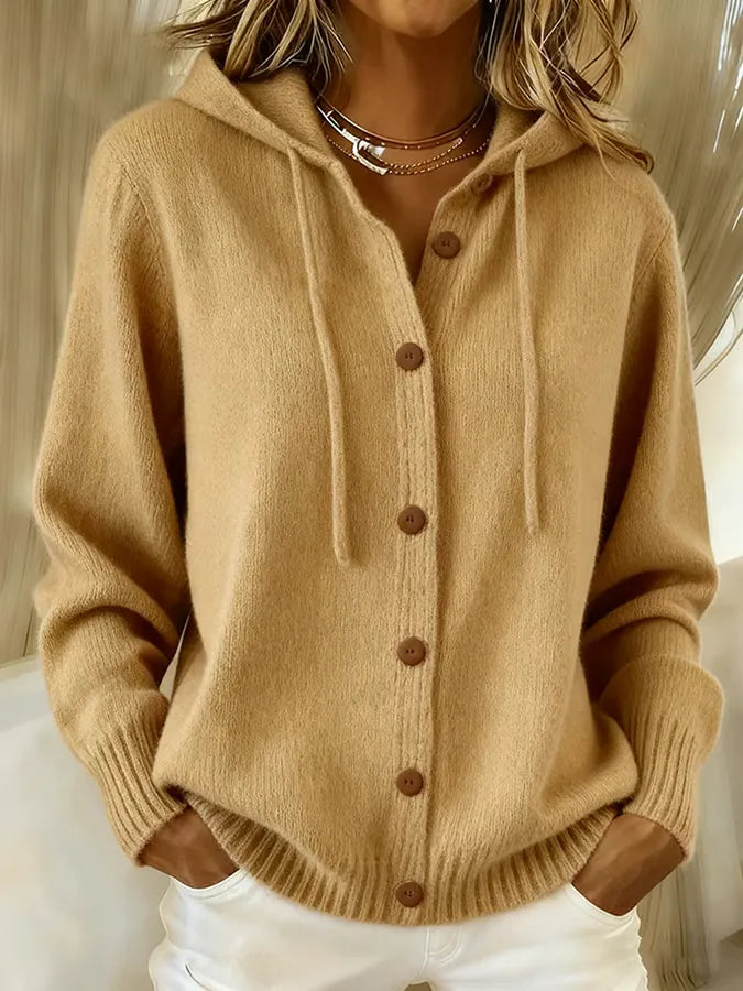 Brenda | Warm Button Cardigan Hoodie