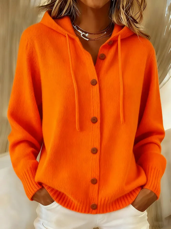 Brenda | Warm Button Cardigan Hoodie