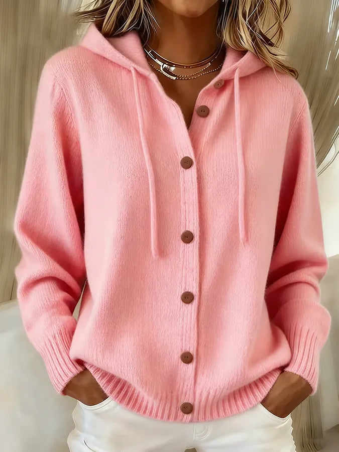 Brenda | Warm Button Cardigan Hoodie