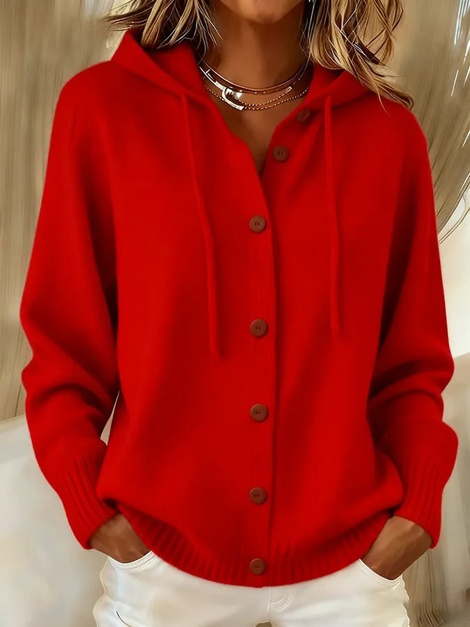 Brenda | Warm Button Cardigan Hoodie