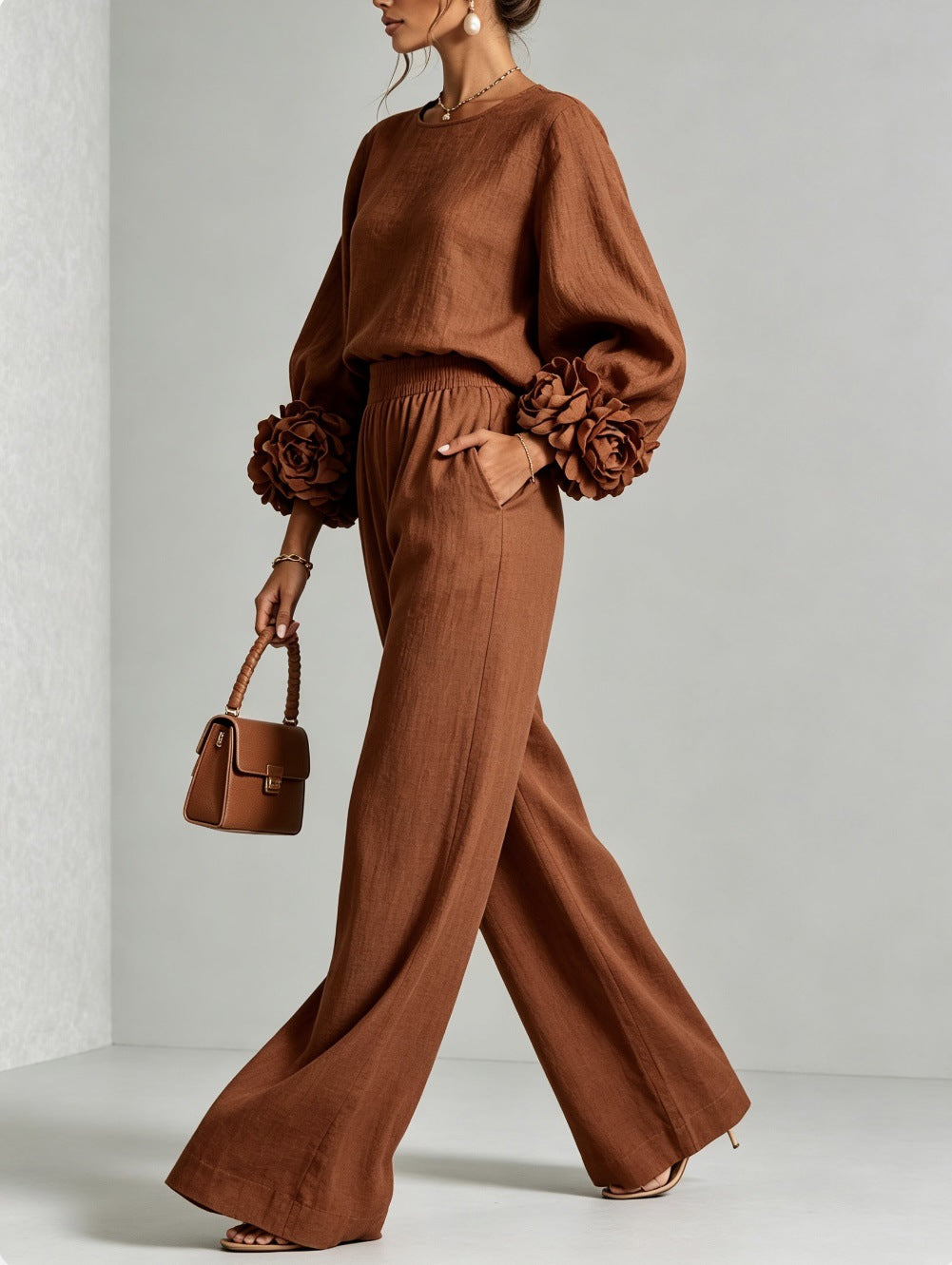 Henrietta | Rosette-Cuff Two-Piece Set