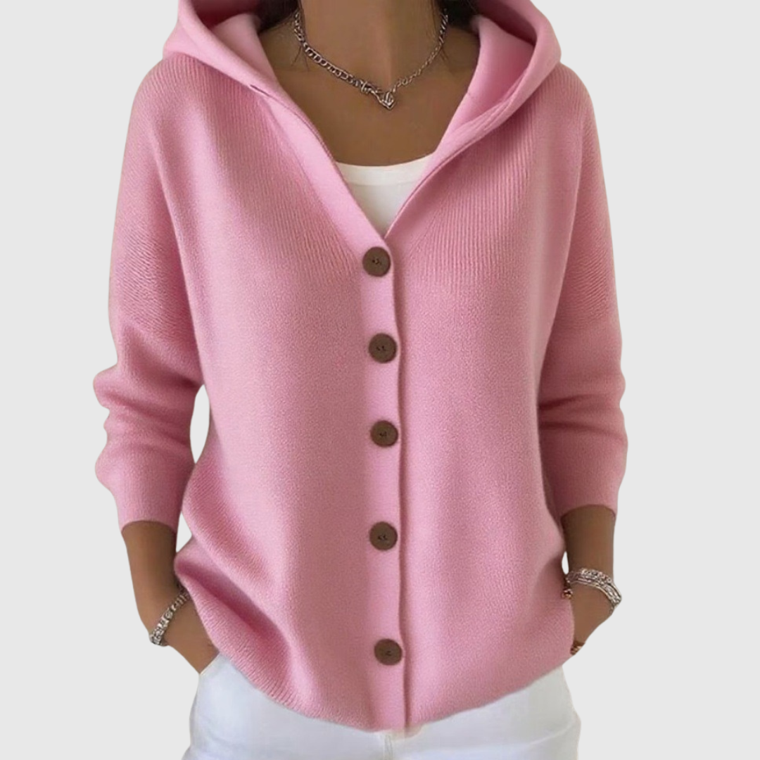 Lorraine | Comfortable Hooded Knit Sweater