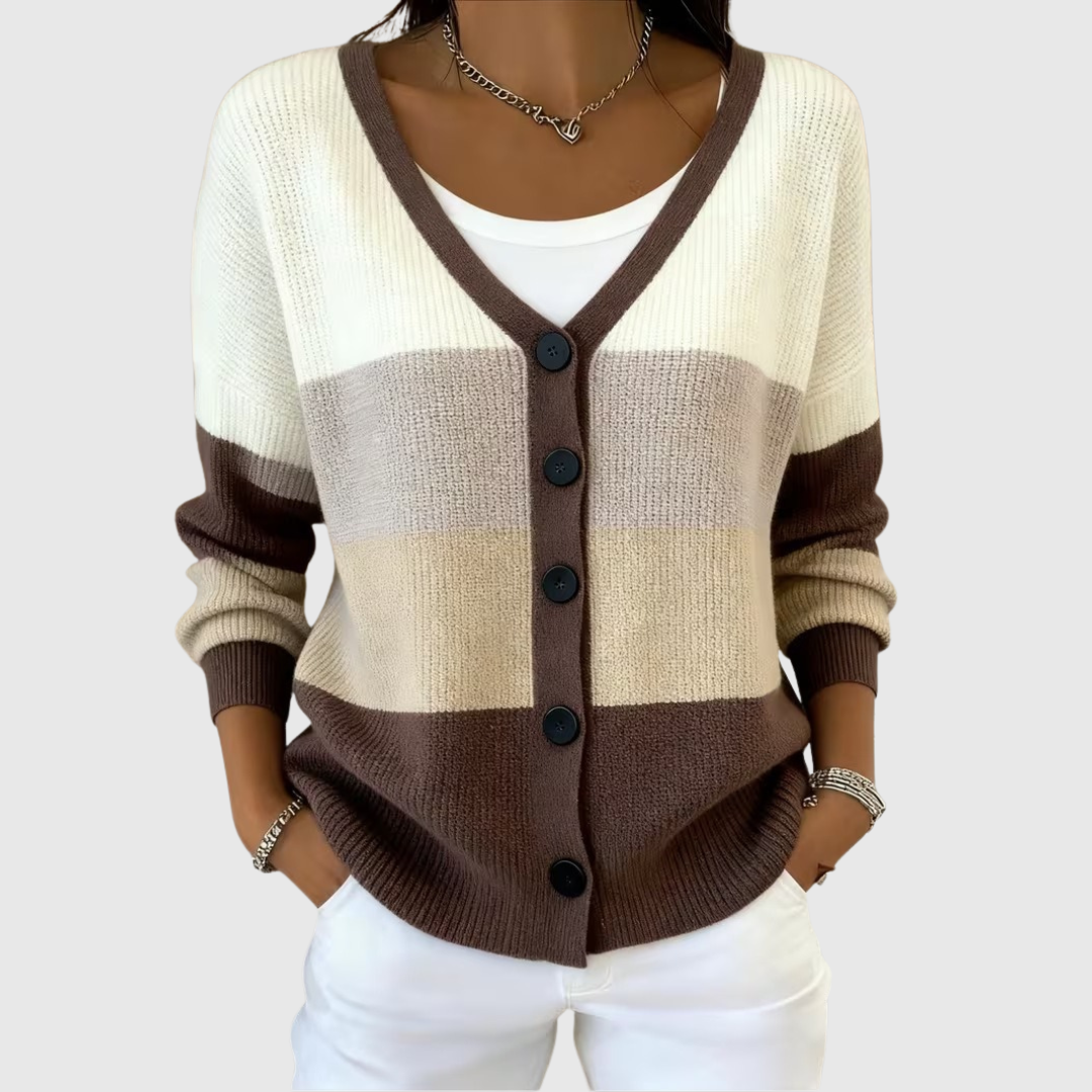 Yvonne | Comfortable Knitted Cardigan with Buttons