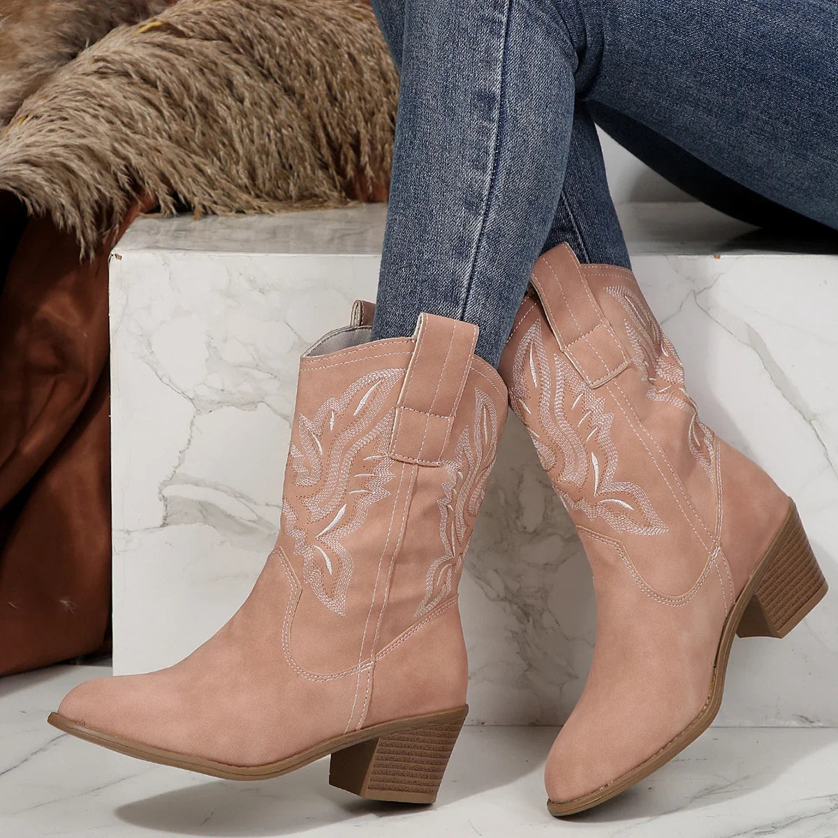 Joan | Embroidered Western Boots