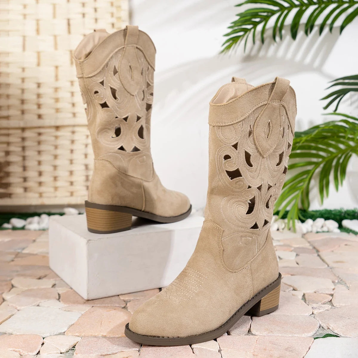 Stacy | Cutout Western Boots