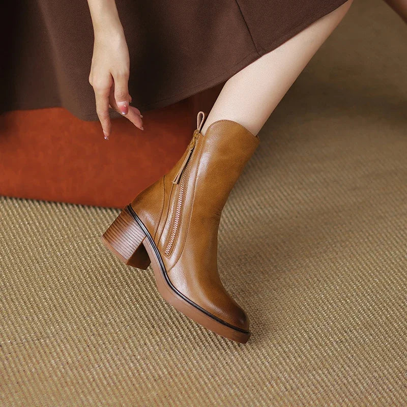 Emily | Stacked Heel Ankle Boots