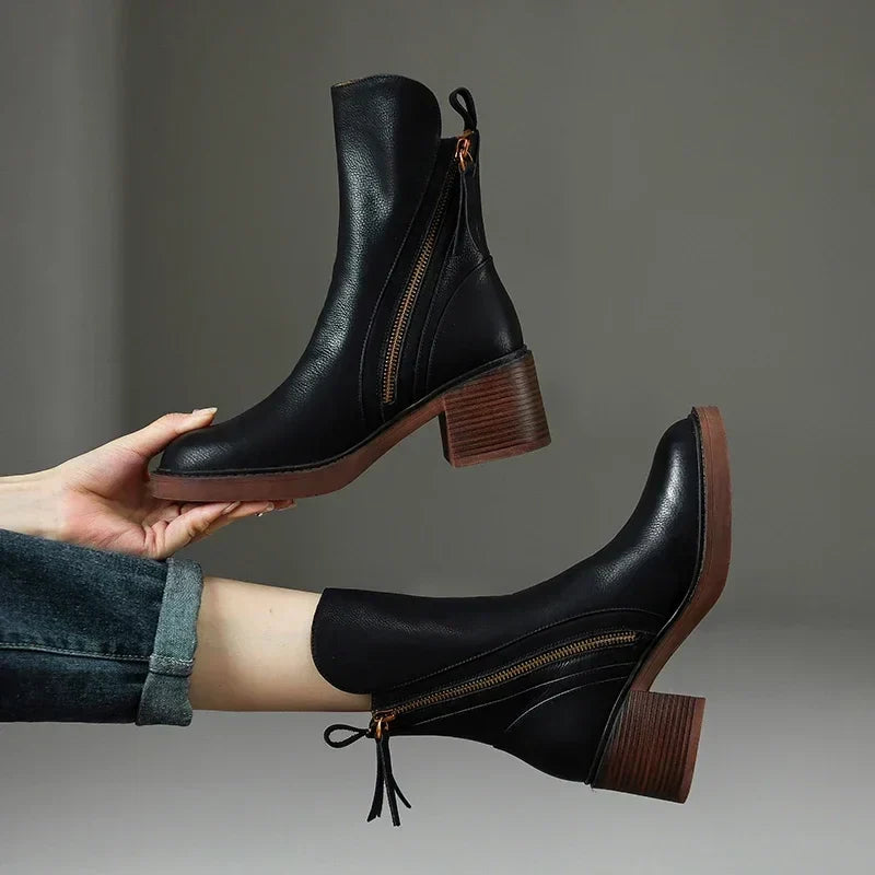 Emily | Stacked Heel Ankle Boots