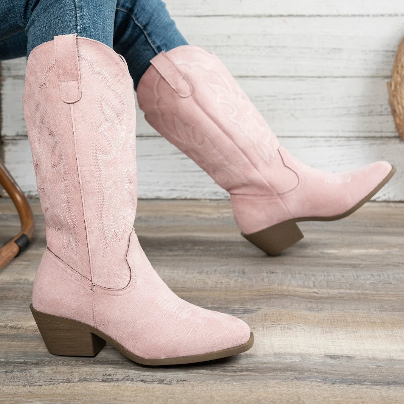 Inez | Embroidered Western Boots